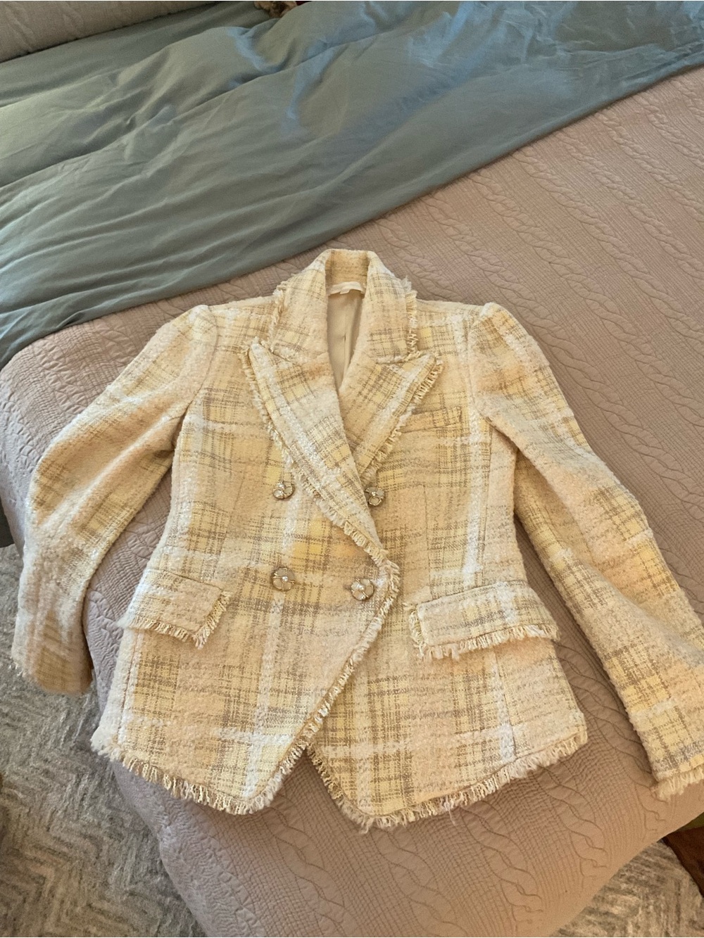 LoveShackFancy Denison Tweed Blazer